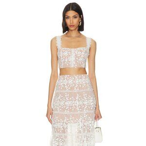 Bronx and Banco Megan White Floral Skirt Set (Brand New)